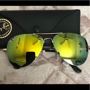 Ray-Ban Aviator Flash Shade Green Lenses